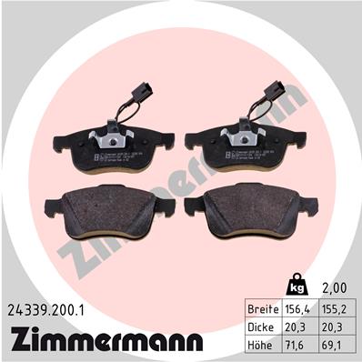 Klocki hamulcowe ZIMMERMANN 24339.200.1