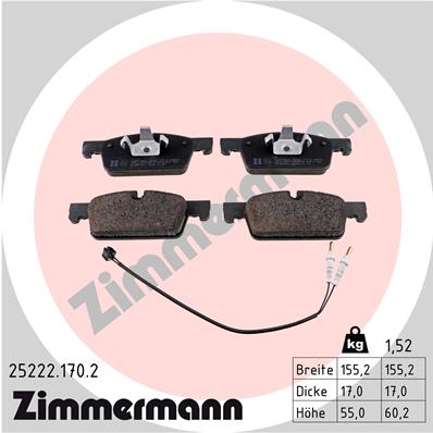 Klocki hamulcowe ZIMMERMANN 25222.170.2