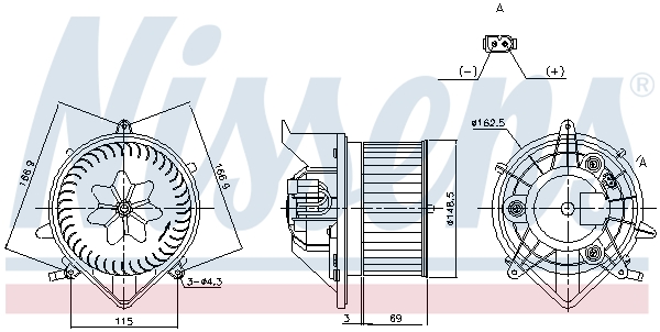 Wentylator wnętrza NISSENS 87433