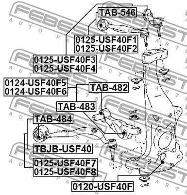 Tuleja wahacza FEBEST TAB-546