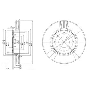 Tarcza hamulcowa DELPHI BG3501C