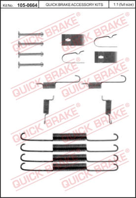 Zestaw dodatków do szczęk hamulcowych QUICK BRAKE 105-0664