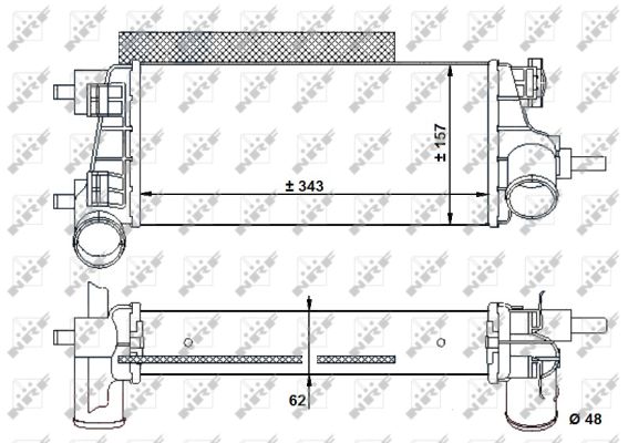 Chłodnica powietrza intercooler NRF 30926