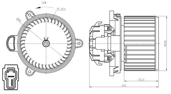 Wentylator wnętrza NRF 34279