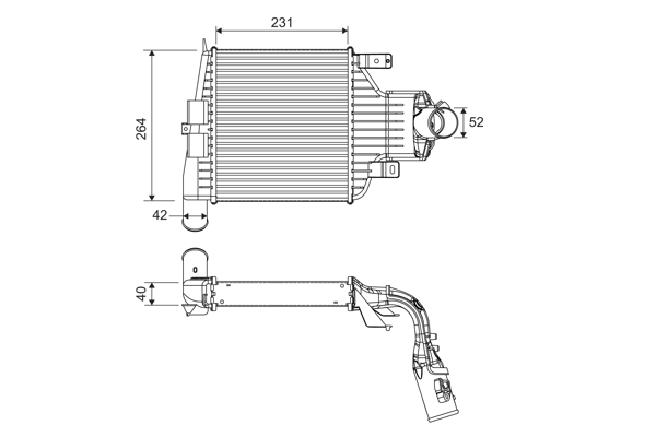 Chłodnica powietrza intercooler VALEO 818395