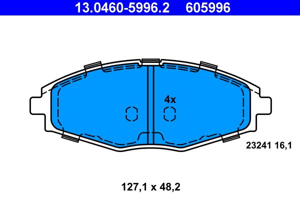 Klocki hamulcowe ATE 13.0460-5996.2