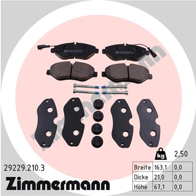 Klocki hamulcowe ZIMMERMANN 29229.210.3