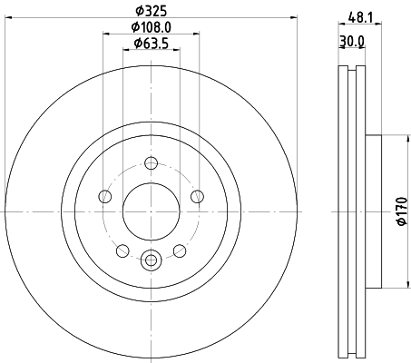 Tarcza hamulcowa HELLA 8DD 355 133-841