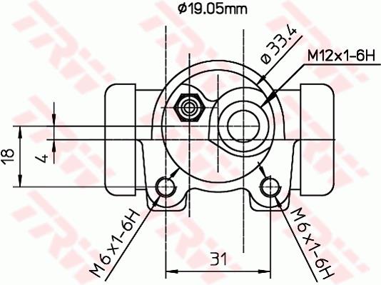 Cylinderek TRW BWD129