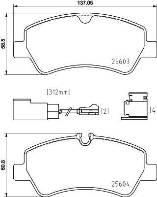 Klocki hamulcowe HELLA 8DB 355 025-161