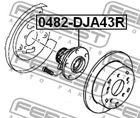 Piasta koła FEBEST 0482-DJA43R