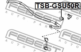 Guma stabilizatora FEBEST TSB-GSU50R
