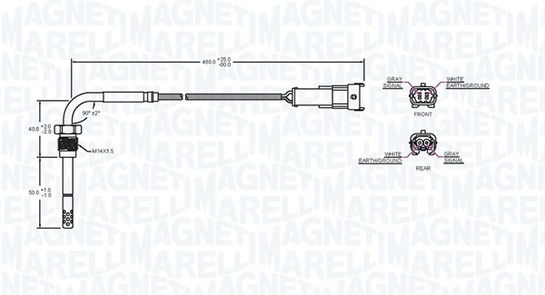 Czujnik  temperatury spalin MAGNETI MARELLI 172000235010