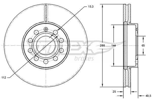 Tarcza hamulcowa TOMEX BRAKES TX 71-31