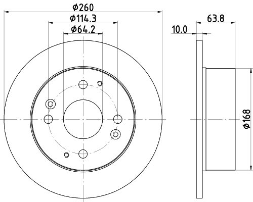 Tarcza hamulcowa HELLA PAGID 8DD 355 112-011