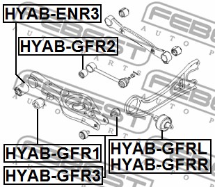 Tuleja wahacza FEBEST HYAB-GFR3