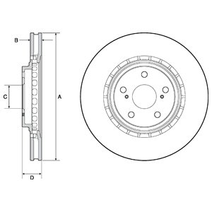 Tarcza hamulcowa DELPHI BG4691C