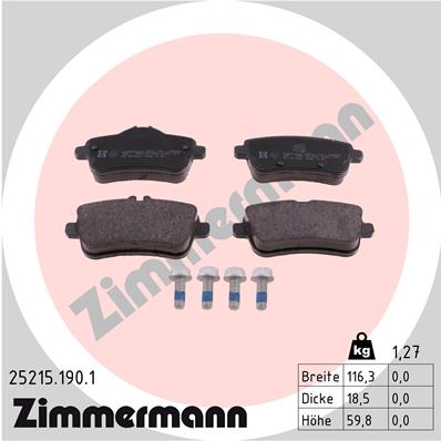 Klocki hamulcowe ZIMMERMANN 25215.190.1