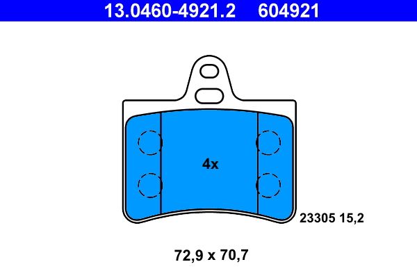 Klocki hamulcowe ATE 13.0460-4921.2
