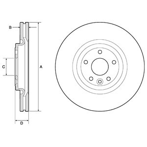 Tarcza hamulcowa DELPHI BG9166C