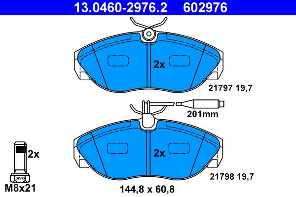 Klocki hamulcowe ATE 13.0460-2976.2