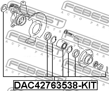 Zestaw łożysk koła FEBEST DAC42763538-KIT