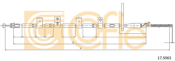 Linka hamulca ręcznego COFLE 17.5063