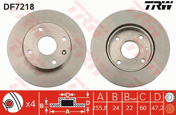 Tarcza hamulcowa TRW DF7218