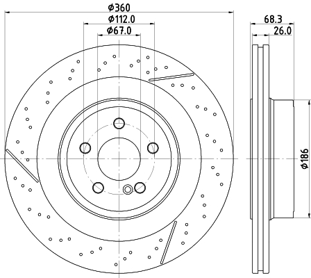 Tarcza hamulcowa HELLA PAGID 8DD 355 126-871