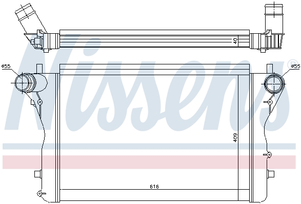 Chłodnica powietrza intercooler NISSENS 96420