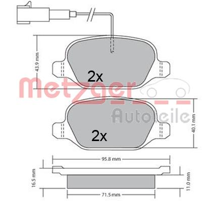 Klocki hamulcowe METZGER 1170555