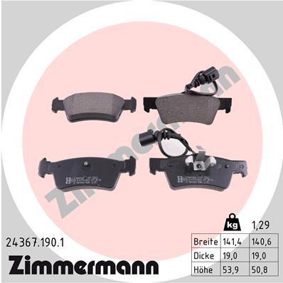 Klocki hamulcowe ZIMMERMANN 24367.190.1