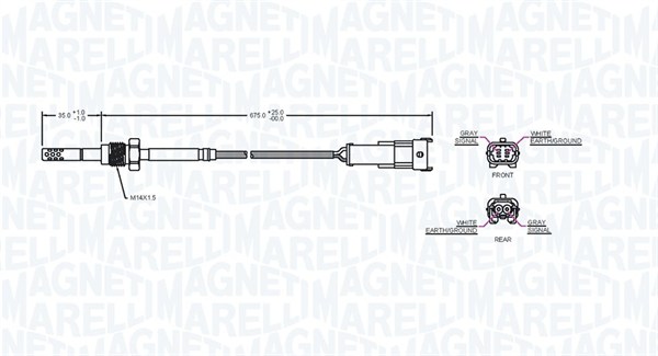 Czujnik  temperatury spalin MAGNETI MARELLI 172000211010