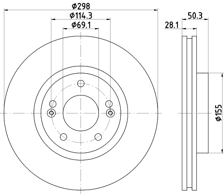 Tarcza hamulcowa HELLA 8DD 355 119-251