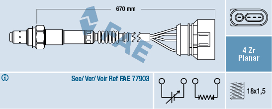 Sonda lambda FAE 77302