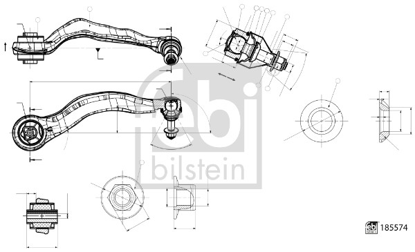 Wahacz, zawieszenie koła FEBI BILSTEIN 185574