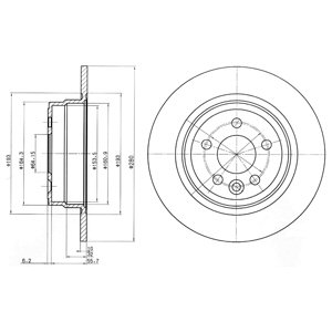 Tarcza hamulcowa DELPHI BG3550