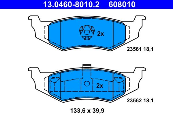 Klocki hamulcowe ATE 13.0460-8010.2