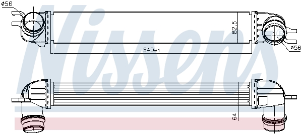Chłodnica powietrza intercooler NISSENS 96397