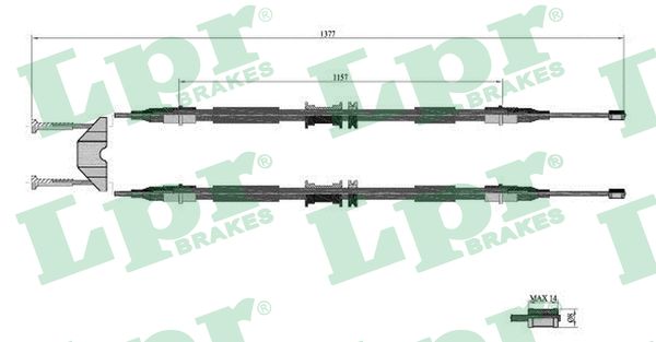 Linka hamulca ręcznego LPR C0595B