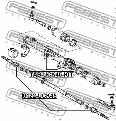 Poduszka przekładni kierowniczej FEBEST TAB-UCK45-KIT