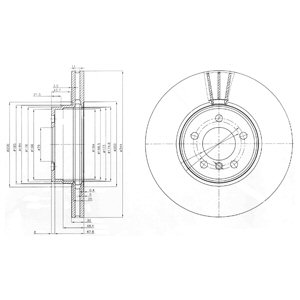 Tarcza hamulcowa DELPHI BG9008C