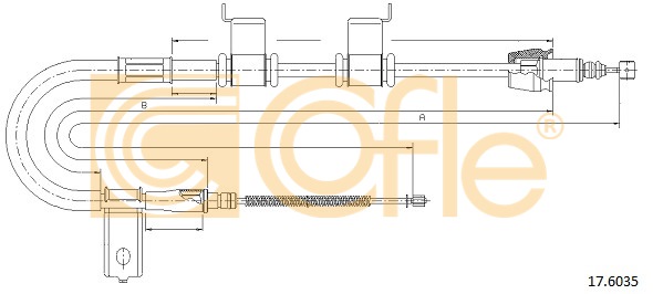 Linka hamulca ręcznego COFLE 17.6035