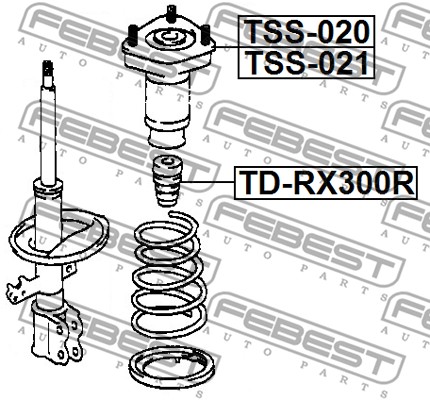 Dystans gumowy FEBEST TD-RX300R
