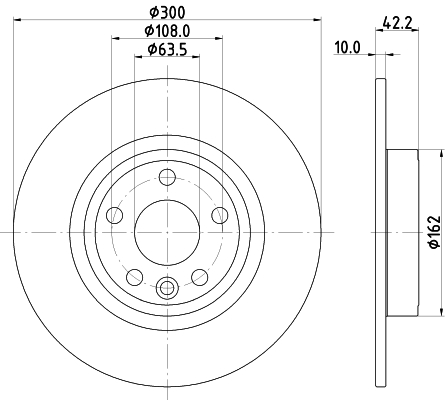 Tarcza hamulcowa HELLA 8DD 355 126-721