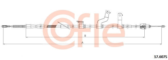 Linka hamulca ręcznego COFLE 92.17.6075