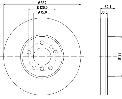 Tarcza hamulcowa HELLA PAGID 8DD 355 127-631