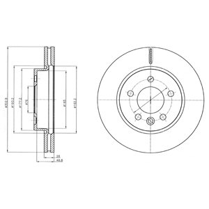 Tarcza hamulcowa DELPHI BG4343C