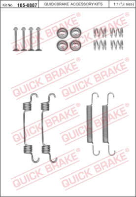 Zestaw montażowy szczęk hamulcowych QUICK BRAKE 105-0887