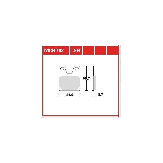 Klocki hamulcowe TRW MCB702